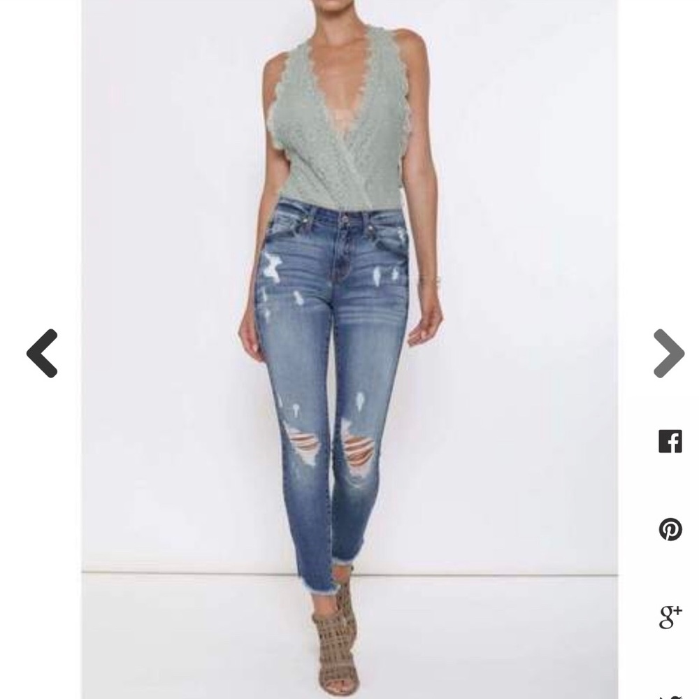 KanCan Distressed Skinny Ankle Jeans
